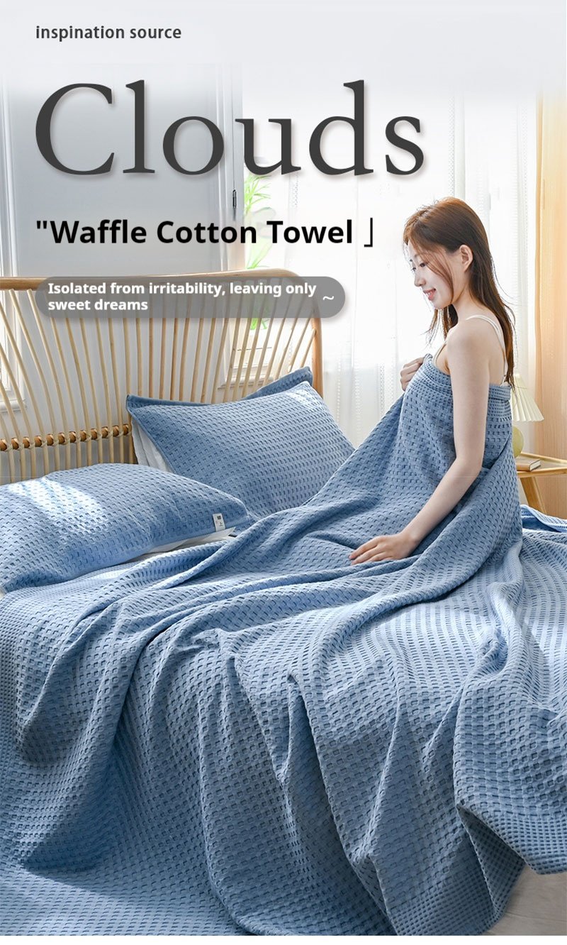 Waffle Cotton Towel Blanket Summer Quilt