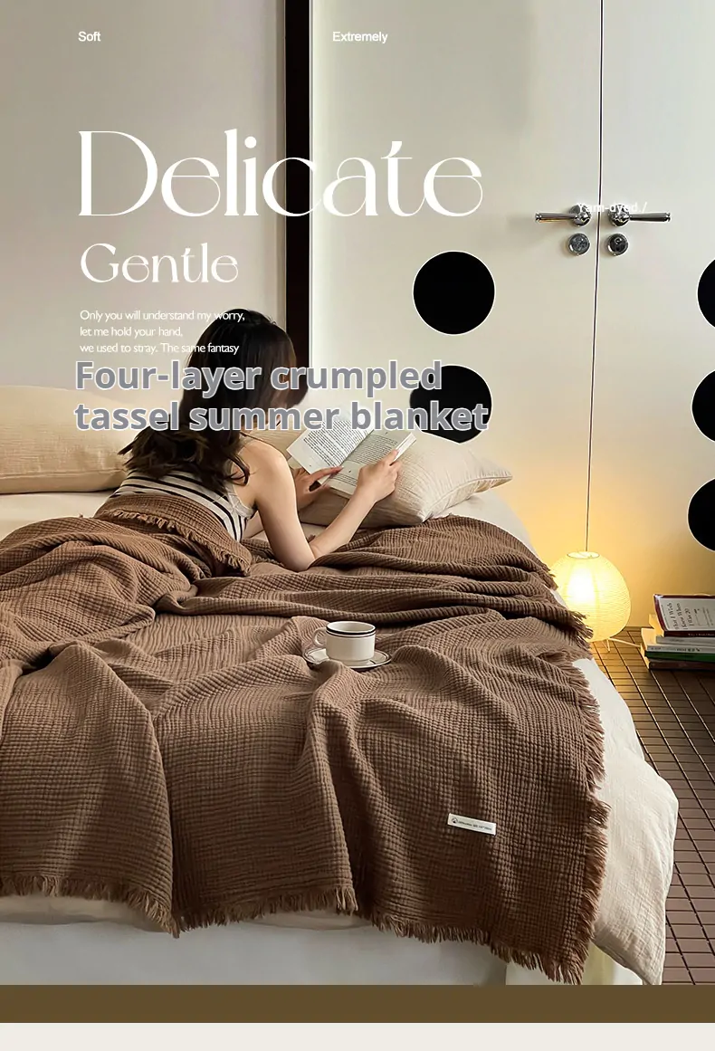 Lounge blanket summer office travel sofa nap cotton DORMANCLOAD Lounge blanket summer office travel sofa nap cotton