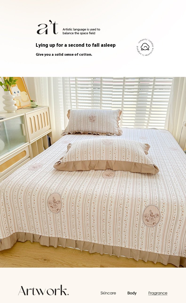 Bedspread Cotton Twill Moisture Transferring Breathable Fashion Lace Activated Printing DyeingTrend Printing Multi function air conditioning quilt Thickened bed sheet Sofa blanket Car blanket