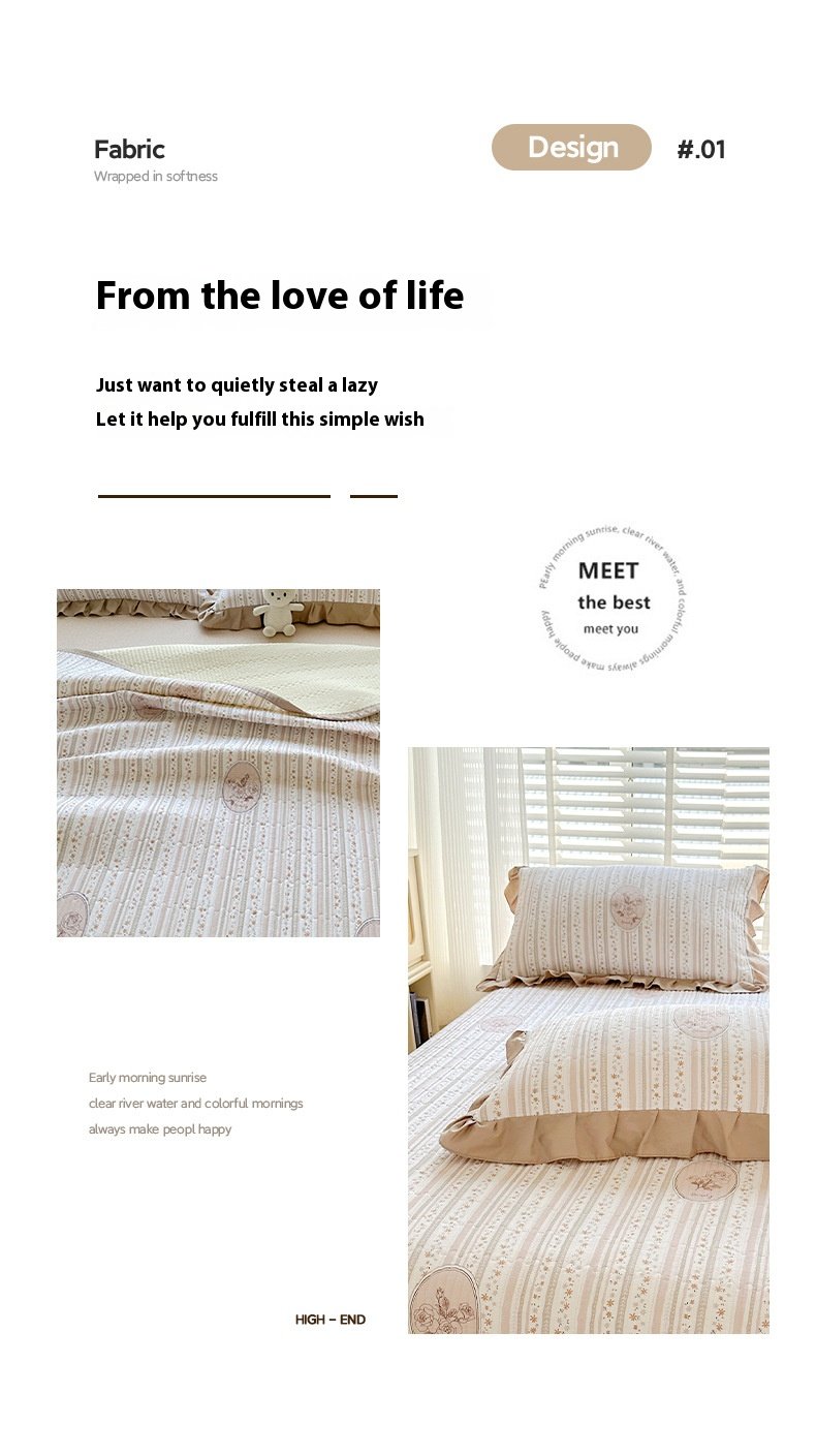 Bedspread Cotton Twill Moisture Transferring Breathable Fashion Lace Activated Printing DyeingTrend Printing Multi function air conditioning quilt Thickened bed sheet Sofa blanket Car blanket