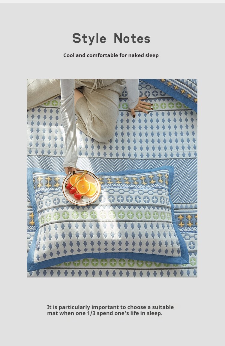 Cotton gauze bed blanket