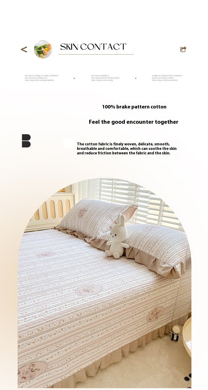 Bedspread Cotton Twill Moisture Transferring Breathable Fashion Lace Activated Printing DyeingTrend Printing Multi function air conditioning quilt Thickened bed sheet Sofa blanket Car blanket