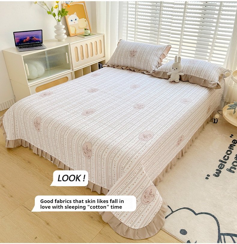 Bedspread Cotton Twill Moisture Transferring Breathable Fashion Lace Activated Printing DyeingTrend Printing Multi function air conditioning quilt Thickened bed sheet Sofa blanket Car blanket