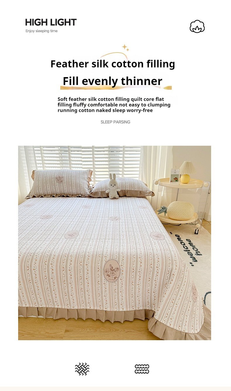 Bedspread Cotton Twill Moisture Transferring Breathable Fashion Lace Activated Printing DyeingTrend Printing Multi function air conditioning quilt Thickened bed sheet Sofa blanket Car blanket