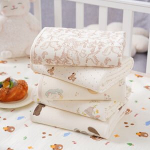 Waterproof Baby Mattress Pad 3 Layer Breathable Crib Mattress Protector Washable Newborn Changing Pad 70x90cm